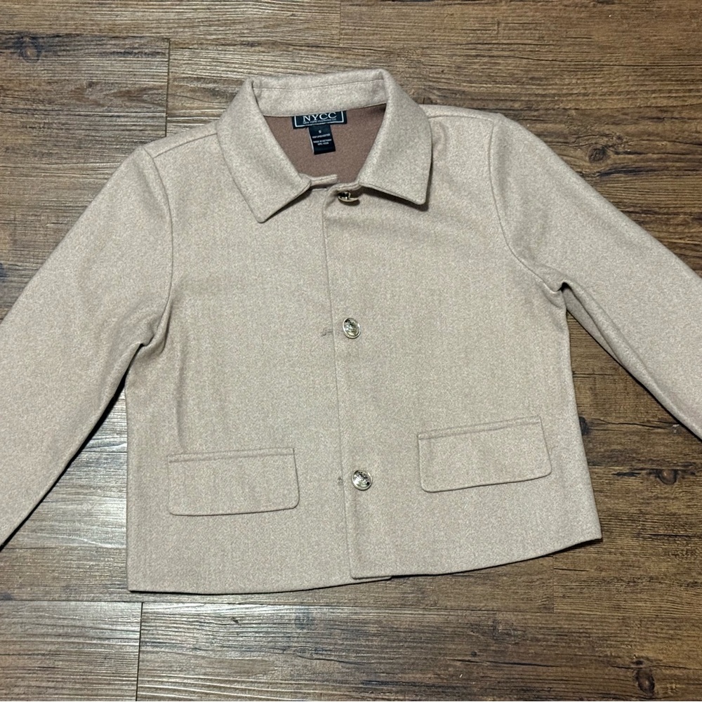 Elegant Oatmeal / Tan Blazer by NYCC New York Clothing Company